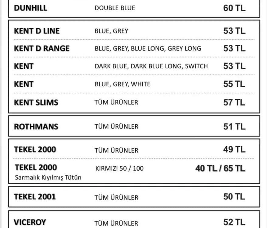 BAT Grubu Sigara Zammı